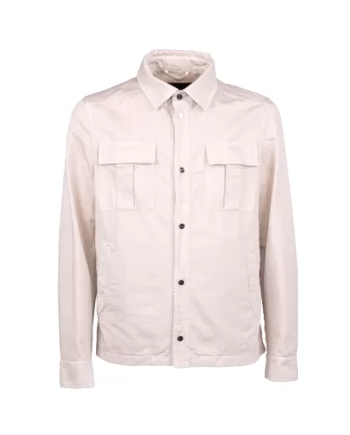 Andriani HERNO Overshirt uomo in cotone e lino Naturale GI000330U 13147.2605T01