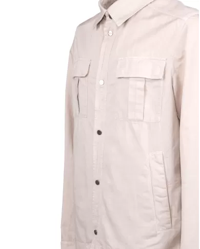 Andriani HERNO Overshirt uomo in cotone e lino Naturale GI000330U 13147.2605T01