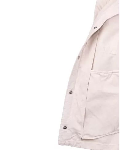 Andriani HERNO Overshirt uomo in cotone e lino Naturale GI000330U 13147.2605T01