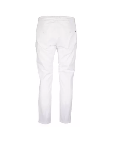 Andriani DONDUP Pantaloni uomo Alfredo slim in cotone Bianco UP518 GSE046U PTD.000