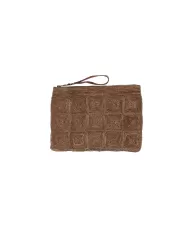 IBELIV Pochette Tiako in rafia DARK TEA