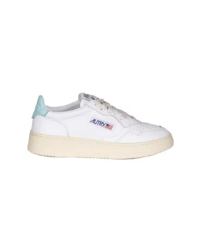 Andriani AUTRY Sneaker Medalist Low in pelle Bianco Turchese AULW.LL49