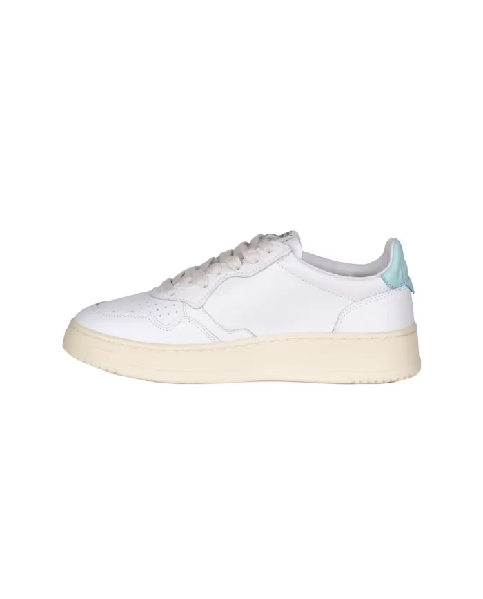 Andriani AUTRY Sneaker Medalist Low in pelle Bianco Turchese AULW.LL49