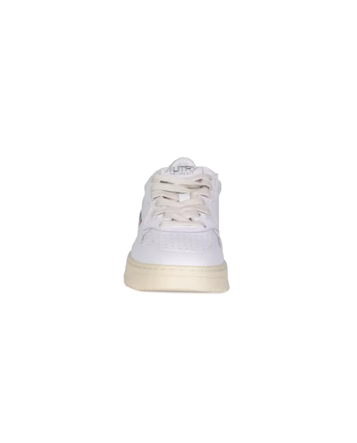 Andriani AUTRY Sneaker Medalist Low in pelle Bianco Turchese AULW.LL49