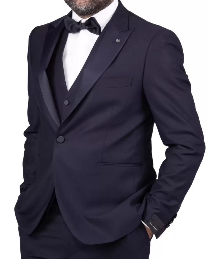 Andriani TAGLIATORE Abito smoking con gilet Blu EFBR15A01 180002.B270