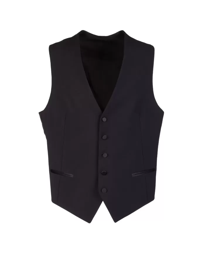 Andriani TAGLIATORE Abito smoking con gilet Nero EFBR18A01 080004.N1146