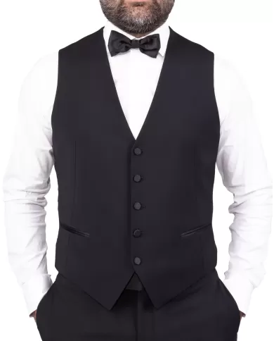 Andriani TAGLIATORE Abito smoking con gilet Nero EFBR18A01 080004.N1146