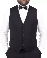 Andriani TAGLIATORE Abito smoking con gilet Nero EFBR18A01 080004.N1146