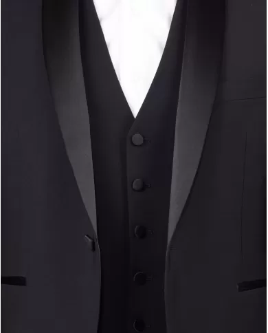 Andriani TAGLIATORE Abito smoking con gilet Nero EFBR18A01 080004.N1146
