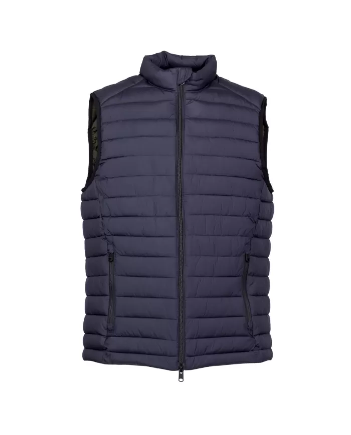 Andriani ECOALF Gilet uomo trapuntato con zip blu GAJKCARDI0987MNOS.161