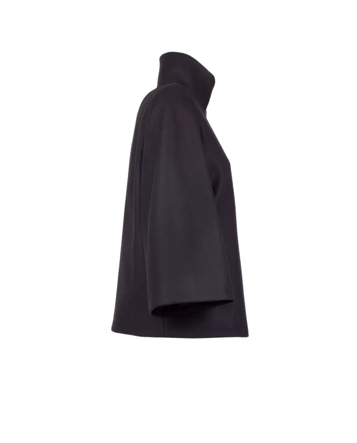 FAY Cappa donna in panno con gancio Nero