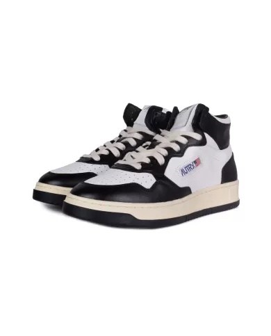 Andriani AUTRY Sneakers uomo alte pelle bianco nero AUMM.WB01