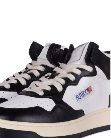 Andriani AUTRY Sneakers uomo alte pelle bianco nero AUMM.WB01
