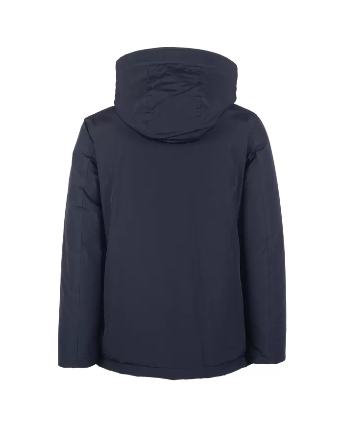 Andriani WOOLRICH Giaccone uomo con cappuccio Melton blue CFWOOU0771MRUT0001.MLB