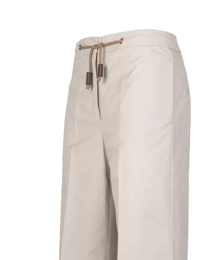 Andriani 'S MAX MARA Pantaloni donna cotone Ecru 2419131011600.002