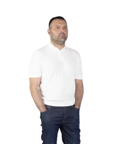 Andriani F. DE LAURENTIIS Polo uomo bianca PL1MC CR14C.001