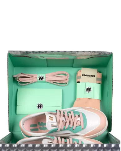 Andriani FOAMERS Sneakers donna WHITE BEIGE PINK AQUA S4FOAM01 EVA W.R09