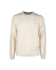SUN 68 Maglia uomo girocollo bianco panna
