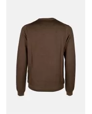 Andriani SUN 68 Maglia girocollo in lana e cotone Marrone K44147.08