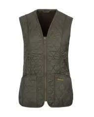 BARBOUR Gilet/fodera in pile Betty OLIVA SCURO