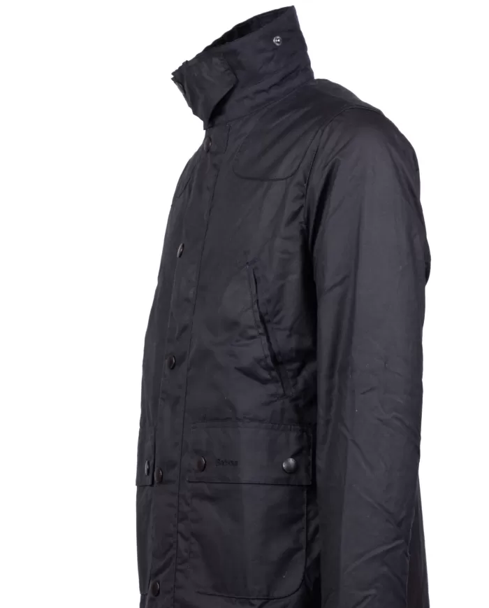 Andriani BARBOUR Giaccone uomo cerato Reelin Blu navy MWX1106.NY92