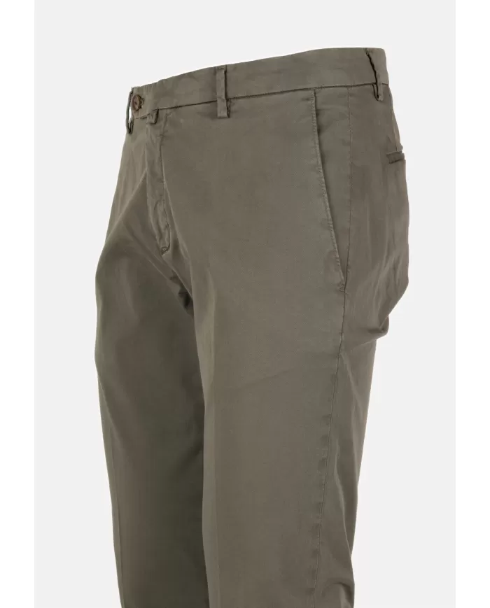 Andriani BRIGLIA Pantalone Uomo in rasatello di cotone verde BG04 325008.082