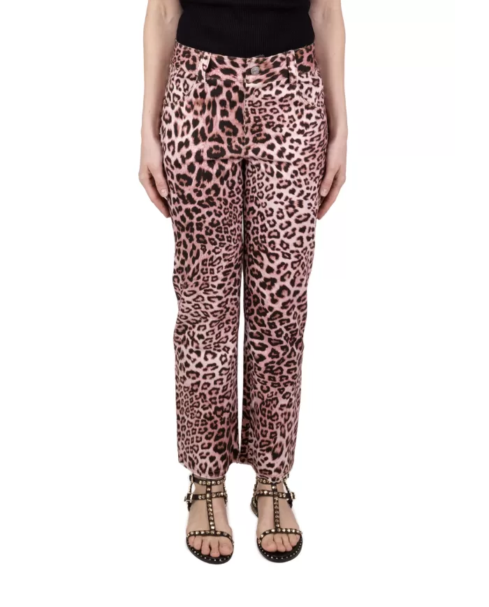Andriani A PAPER KID Jeans donna animalier Rosa PKWODP222.295