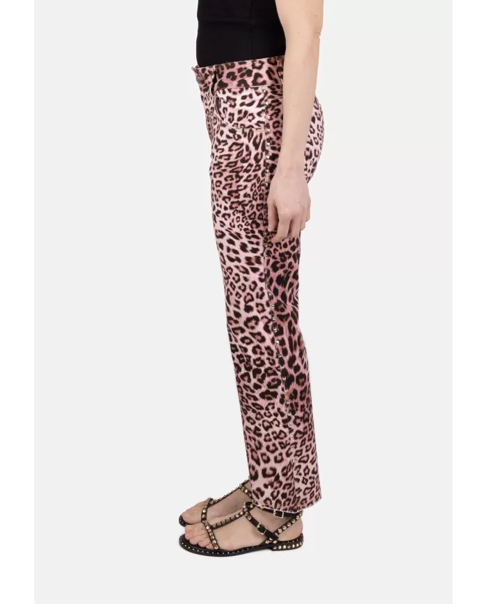 Andriani A PAPER KID Jeans donna animalier Rosa PKWODP222.295