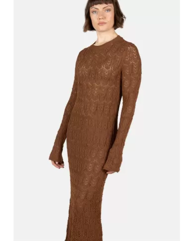 Andriani A PAPER KID Abito donna in maglia Tabacco PKWOKD040.1007