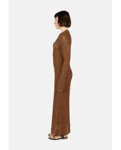 Andriani A PAPER KID Abito donna in maglia Tabacco PKWOKD040.1007
