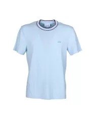 LACOSTE T-shirt uomo in piqué Celeste