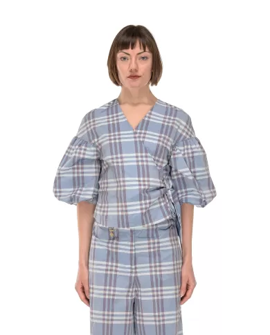 Andriani ANNA PALMER Camicia donna incrociata Celeste CRISTINA3490.72