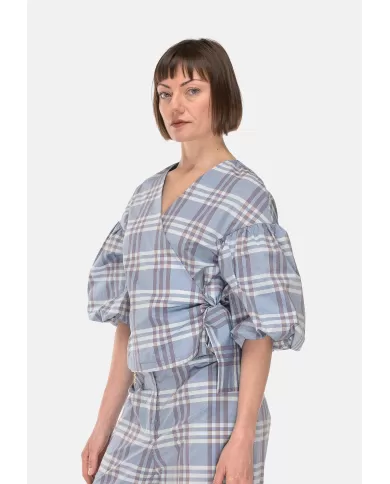 Andriani ANNA PALMER Camicia donna incrociata Celeste CRISTINA3490.72