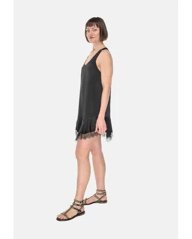 Andriani 8PM Abito corto con pizzo Nero D8PM51A129.009