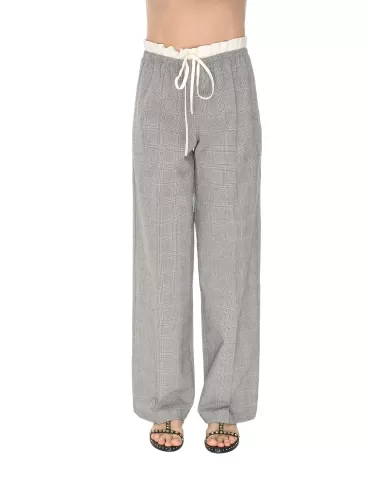 Andriani 8PM Pantaloni donna Principe di galles Nero tortora D8PM51P04.032