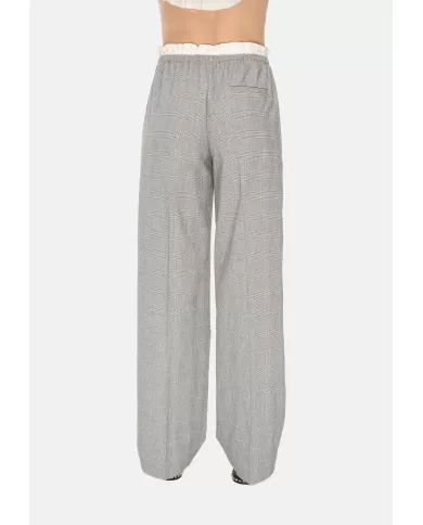 Andriani 8PM Pantaloni donna Principe di galles Nero tortora D8PM51P04.032