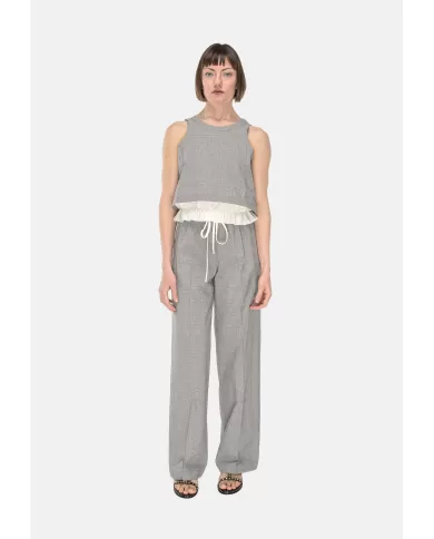 Andriani 8PM Pantaloni donna Principe di galles Nero tortora D8PM51P04.032