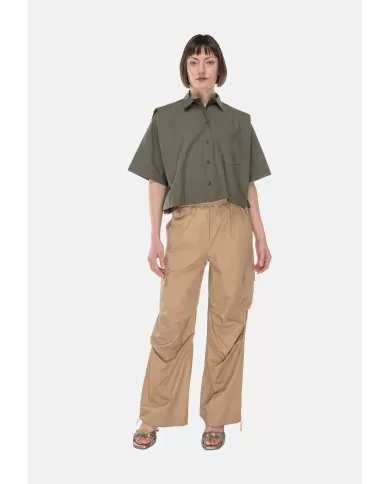 Andriani 8PM Pantaloni cargo donna Cammello D8PM51P148.021