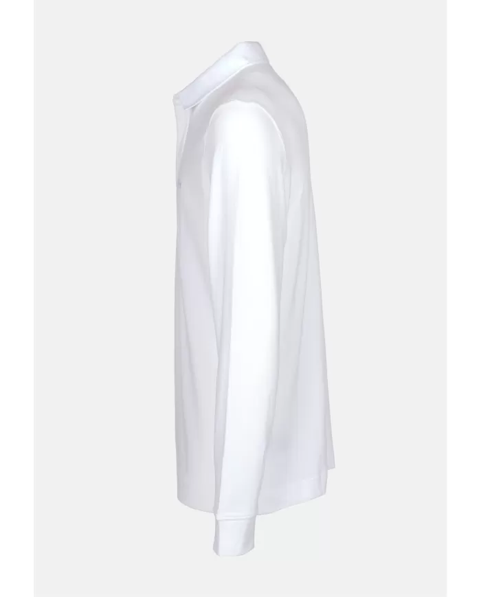 Andriani LACOSTE Polo uomo regular fit in piqué elasticizzato bianca PH2481.001