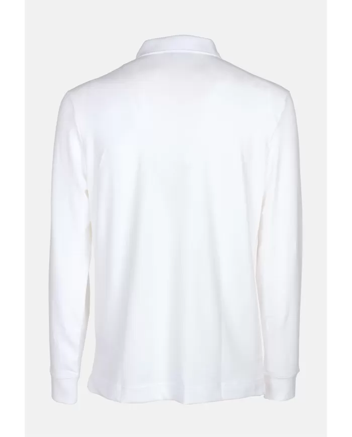 Andriani LACOSTE Polo uomo regular fit in piqué elasticizzato bianca PH2481.001