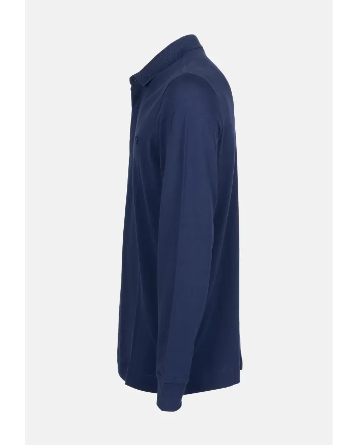 Andriani LACOSTE Polo uomo regular fit in piqué elasticizzato blu PH2481.166