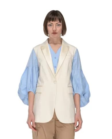 Andriani CIRCOLO 1901 Gilet lungo donna Avorio FD3417.813