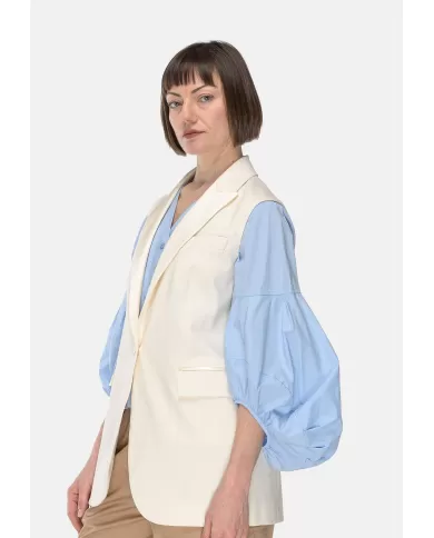 Andriani CIRCOLO 1901 Gilet lungo donna Avorio FD3417.813