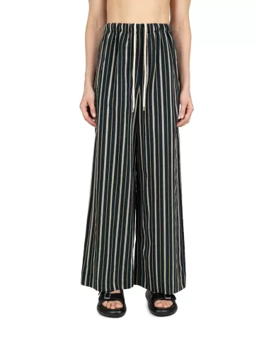 Andriani TELA Pantaloni donna rigati nero beige 140142 010495.Y001