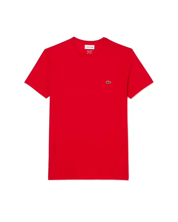 Andriani LACOSTE T-shirt in cotone Pima rosso TH6709.240