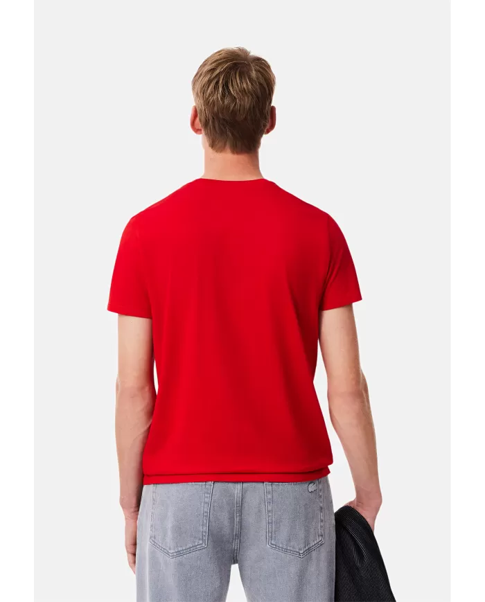 Andriani LACOSTE T-shirt in cotone Pima rosso TH6709.240