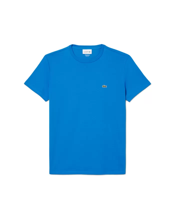 Andriani LACOSTE T-shirt in cotone Pima turchese TH6709.3D3