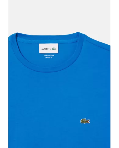 Andriani LACOSTE T-shirt in cotone Pima turchese TH6709.3D3