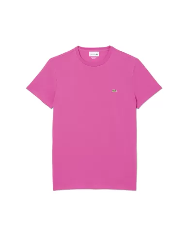 Andriani LACOSTE T-shirt in cotone Pima Fucsia TH6709.I1L