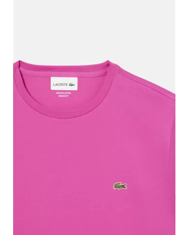 Andriani LACOSTE T-shirt in cotone Pima Fucsia TH6709.I1L